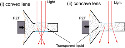 Schematic figure of focusing mechanism